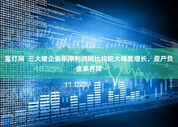 富灯网  三大猪企去年净利润同比均较大幅度增长，资产负债率齐降